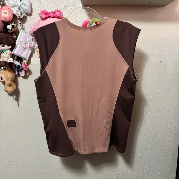 Lululemon Cap Sleeve Hiking Tank Top Pink Clay / Dark Oxide size 12 - Picture 7 of 8